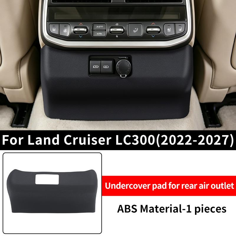 For Toyota Land Cruiser 300 LC300 J300 -2027 Rear Air Vent Kick Panel Cover Center Console Interior Upgrade Accessories
