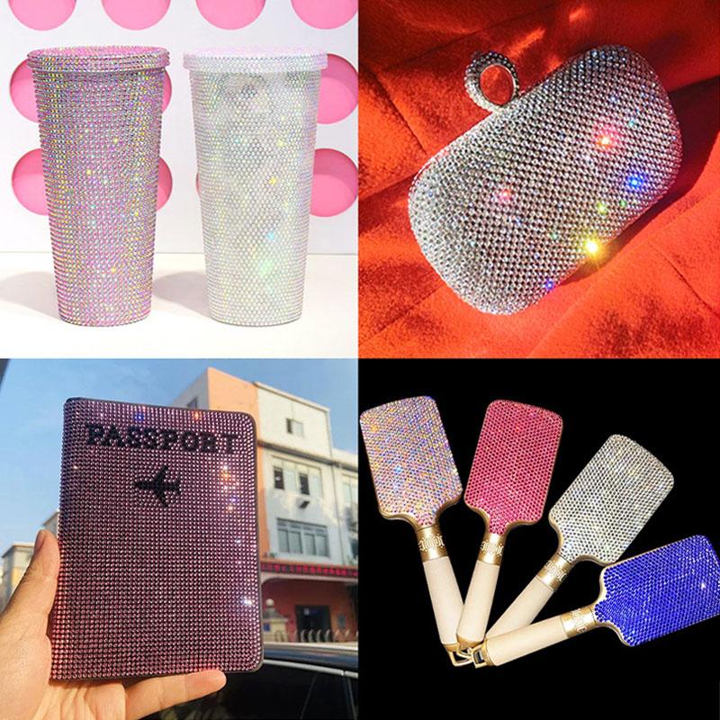 1 yard samolepicí kamínková nálepka Křišťálová diamantová stuha DIY kamínková stuha na oblečení boty auto telefon domácí dekoraci