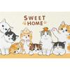 Cartoon Cat Silk Circle Porch Shoe Changing Area Foot Pad Household Easy Cleaning Non-Slip Pad Can Be Cut Into The Door Floor Mat