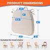 ComfortSeat D Shaped Dining Chair Pads with Washable Covers   Non Slip Ties for Kitchen Chairs
