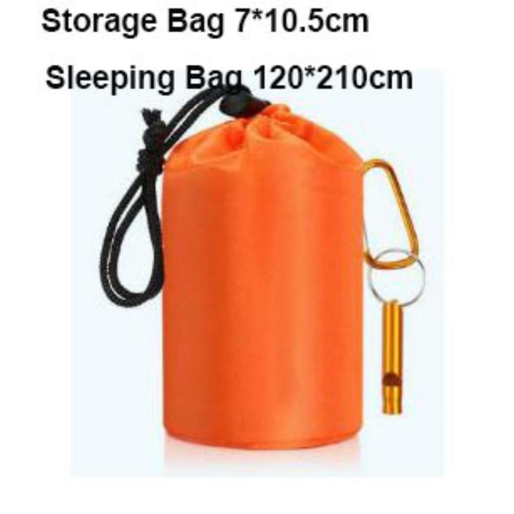 

Waterproof Survival Sleeping Bag With Storage Bag Emergency Survival Blanket Hiking оранжевый