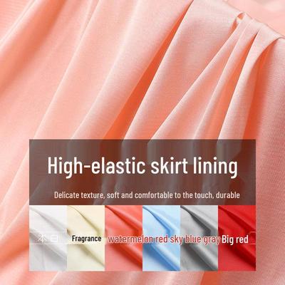 High-Stretch Shiny Chiffon Knit Lining Fabric
