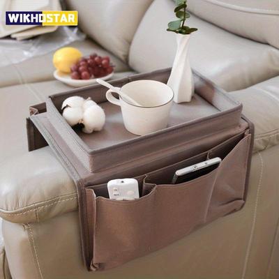 Sac de rangement suspendu pour accoudoir de canapé, sac de rangement pour télécommande, sac de finition, sac de rangement pour articles divers, sac suspendu latéral pour chaise