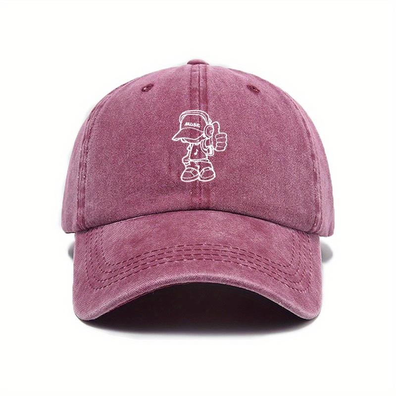 

Washed American Retro Cowboy Baseball Cap to Increase the Trend of Curved Brim Baseball Hat Sunshade Soft Top American Fishing Hat красный