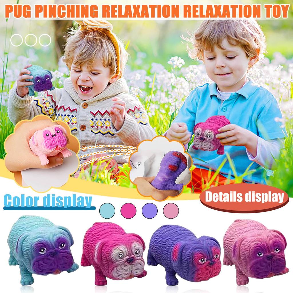 Squeeze Dog Toys Pug Pinch Toy Stress Relief Toys Hand Exercise Tool Vent Decompression Toy Decorative Party Supplies