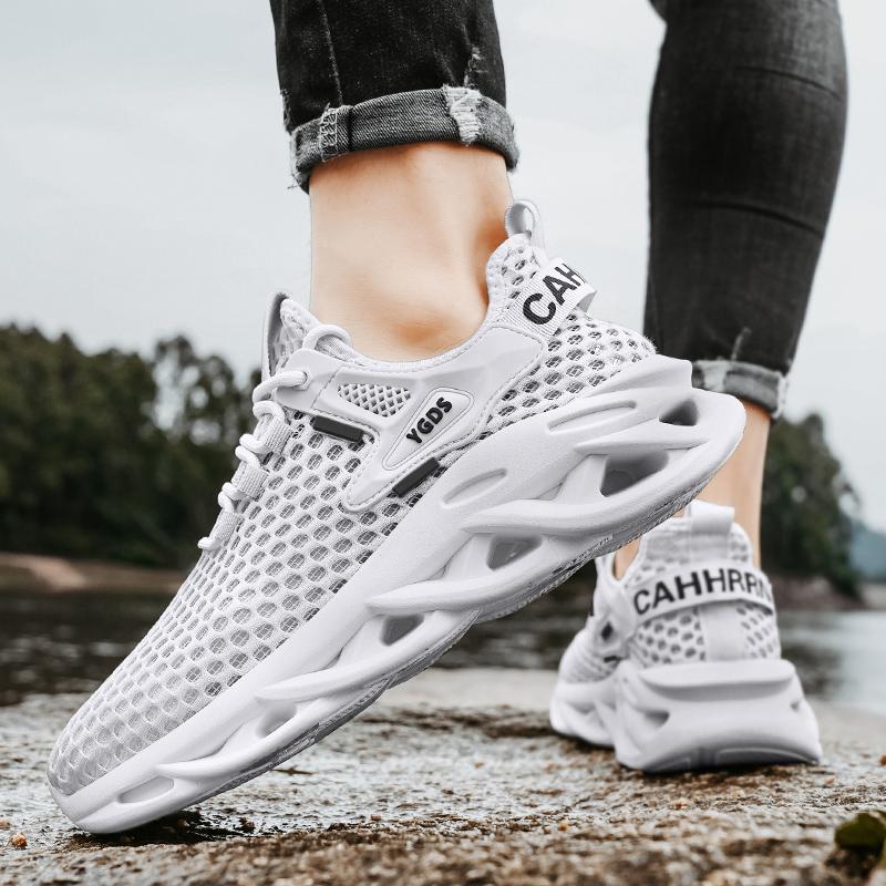 YRZL Mens Outdoor Sneakers Summer Breathable Mesh Shoes Lightweight Non Slip Tennis Walking Shoes for Men Sport Casual Shoes