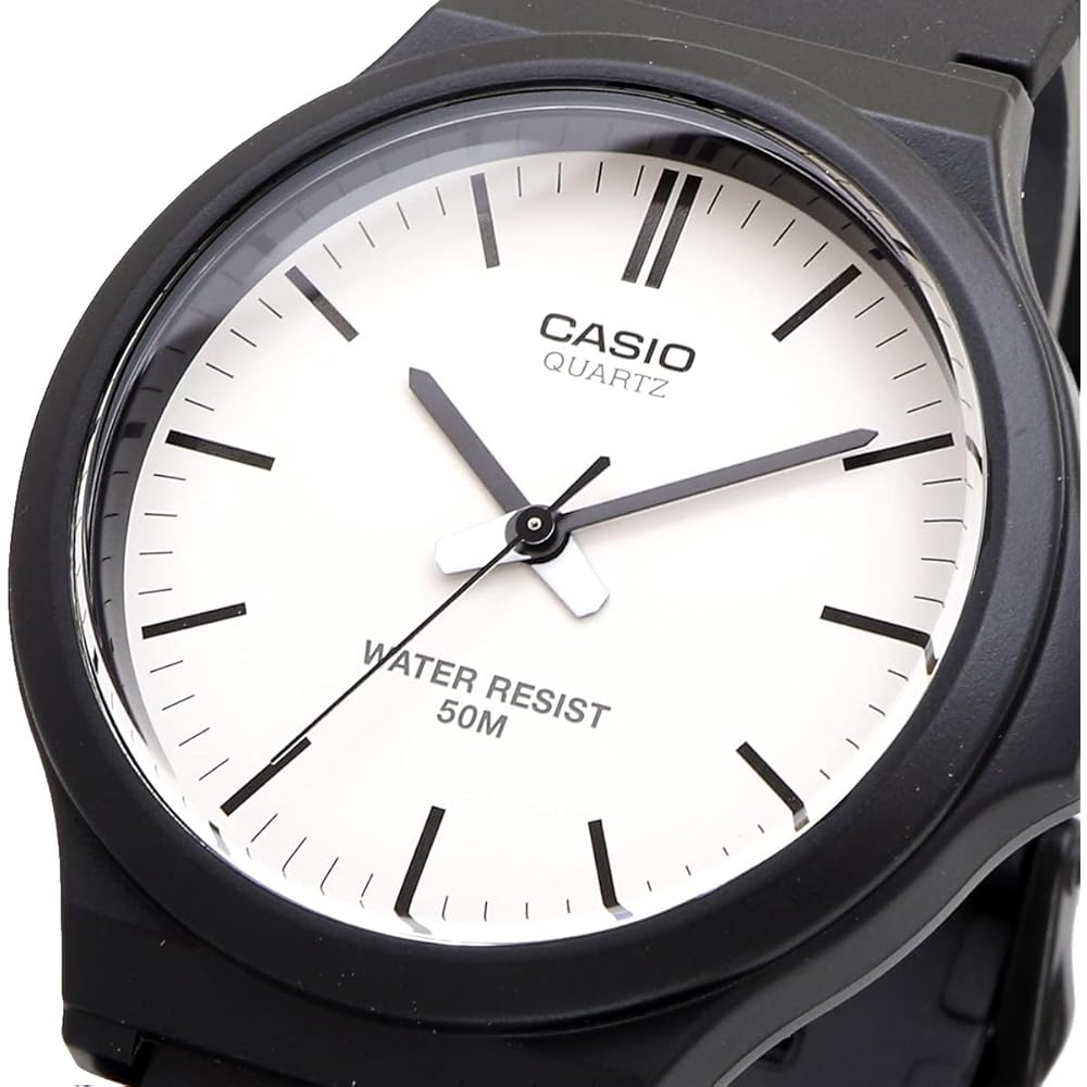 Casio Standard Analog Quartz Watch MW-240-7EV Men's Black White No Box Imported Model