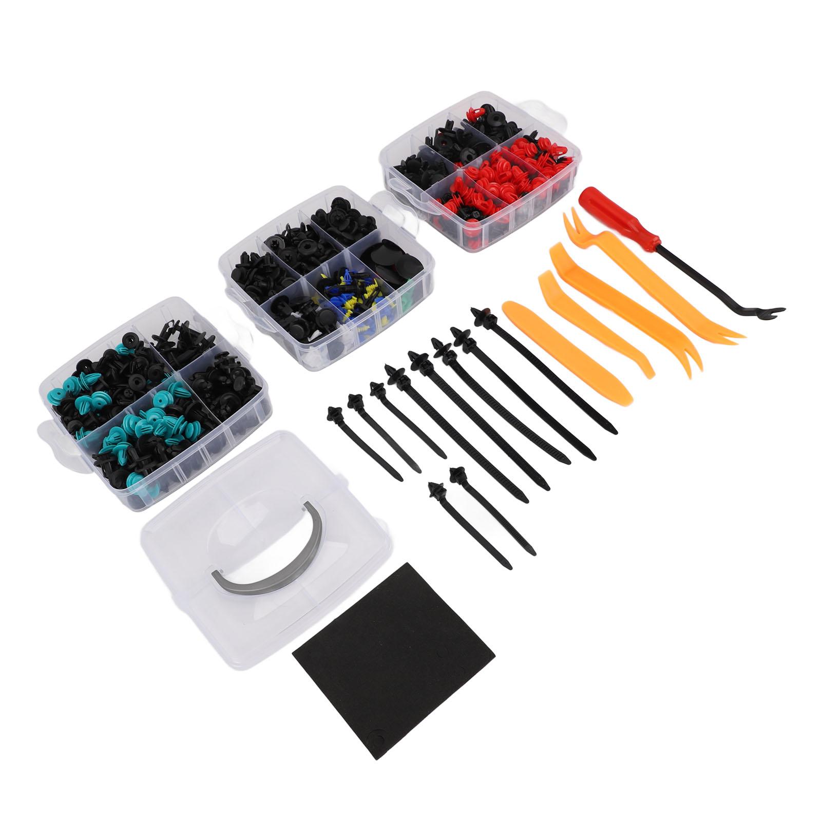 

725 шт. Автомобильные крепежные клипсы Высокая фиксирующая способность Портативный Универсальный комплект заклепок с пуш-пинами для