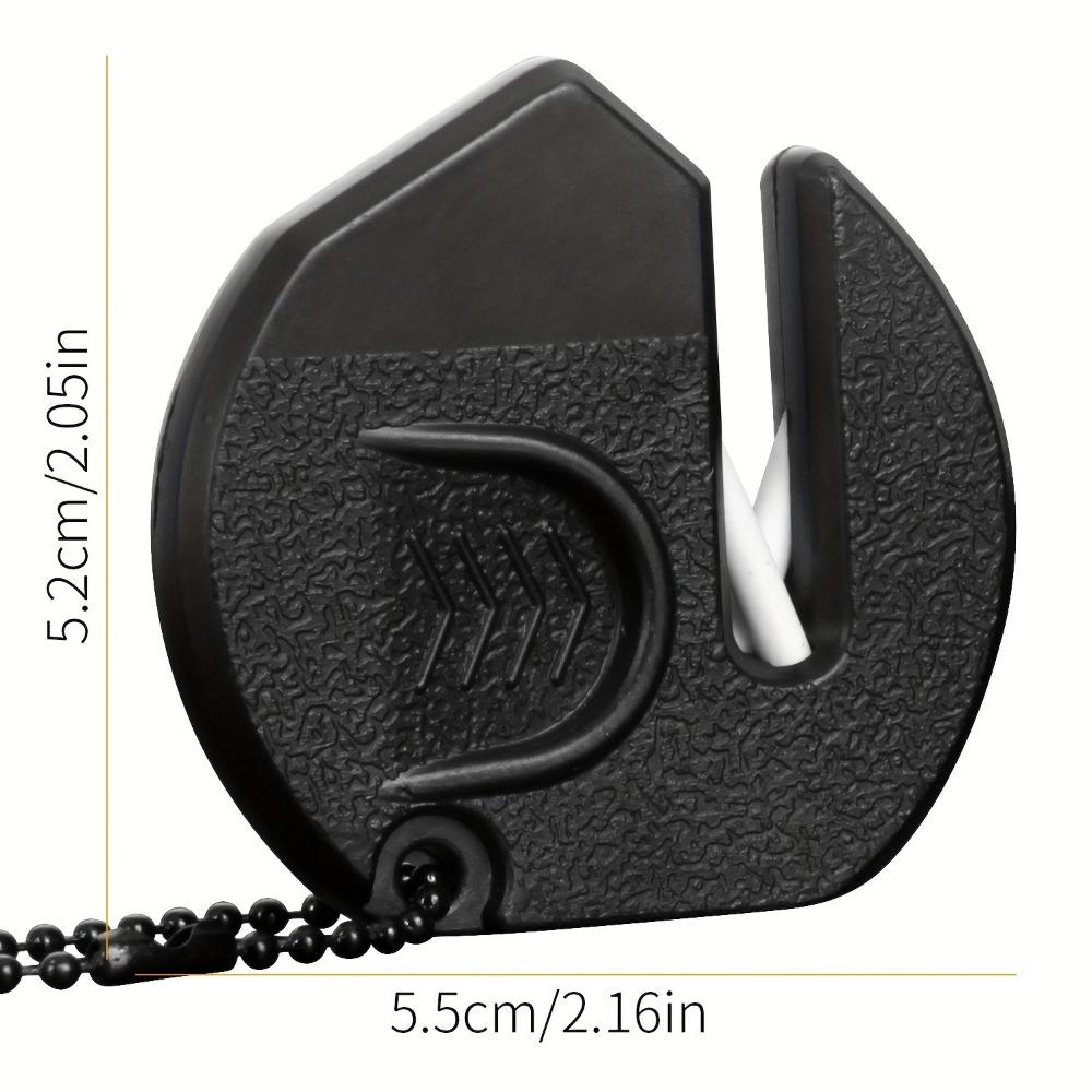 1 ks Přenosný Mini Ořezávač Nožů Přívěsek na Klíče, Domácí Malý Keramický Kámen Nástroj Ořezávač Nožů,