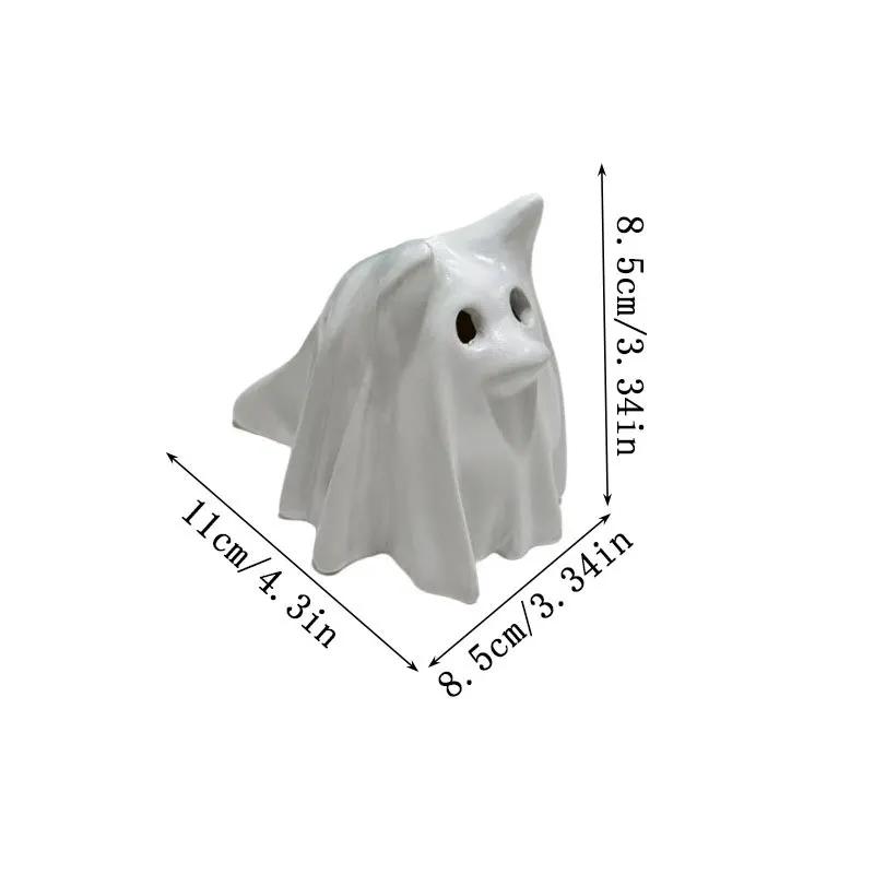Svítící duch pes Halloween,Duchové psi s LED nočními světly,Halloweenské duchové noční světlo domácí dekorace,Sada duchů psů kancelářský stůl podzimní dekorace