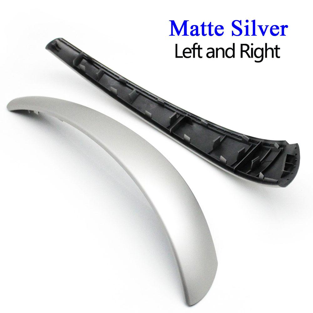 Car Interior Door Black Silver Carbon Left Right Pull Handle Cover Trim Replacement For BMW 1 Series E81 E82 E87 E88