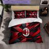 Set Lenzuola AC Milan Modello 3 Pezzi Morbida Copripiumino in Microfibra con Federe per Camera da Letto