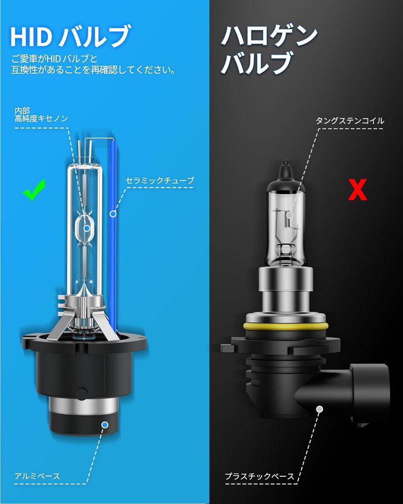 Marsauto D4S HID Bulb, 8000K Headlight, Genuine Replacement Bulb, 35 W, For Cars, HID