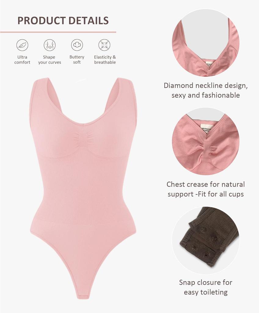 Nahtloser Damen-Jumpsuit mit Kreuzrücken und Tanga: Modisch, Hohe Elastizität, Formt Taille & Bauch, Atmungsaktiv, Hautfreundlich.