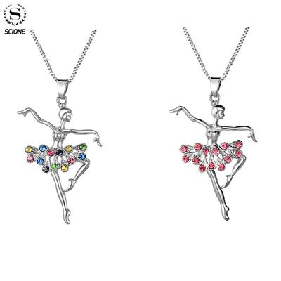 Tänzerin Ballett Tanz Anhänger Halskette Charm Mädchen Weihnachts- Valentinstagsgeschenk