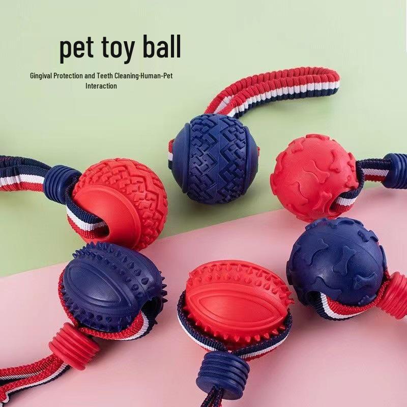 Large Breed Dog Training Ball with Rope – Interactive Toy for Malinois, Golden Retriever, German Shepherd