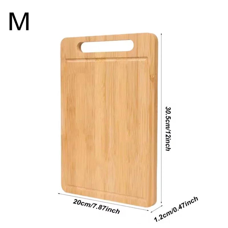 1PCS Kitchen Wood Chopping Boards for Meat Fruit and Vegetable Serving Board Double-sided Available Solid Wooden Cutting Board
