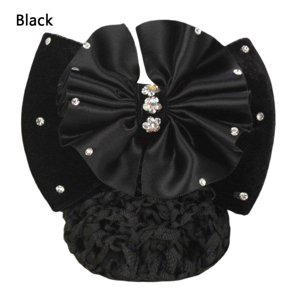 1Pcs Barrette Net Net Bun Hair Cover Bowknot Bun Crochet Net Durable Elastic Hairnet for Women