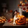 Resin Succulents Planter Ghost Hugging Pumpkin Planter, Cute Indoor Figurine Desk Organizer for Pens Plants, Halloween Home Decor