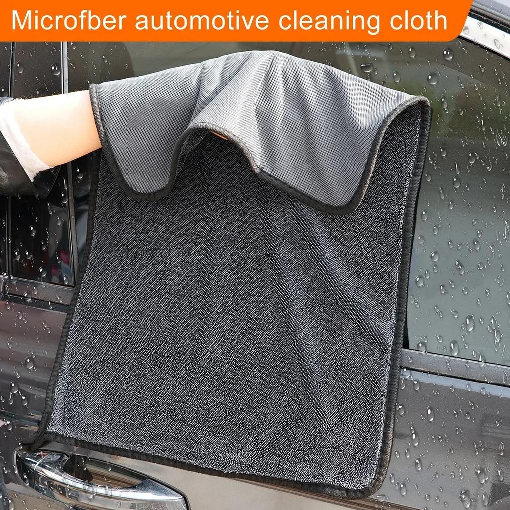 Microfiber Car Wash Towel High-quality Thicken Plush Double-sided Car Detailing Home Kitchen Cleaning Cloth Super Absorbent Rags