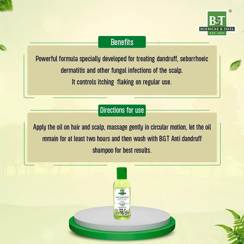 Boericke & Tafel (B&T) Anti-Dandruff Oil (150ml) Removes Dandruff