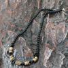 Fashion Men Necklace 20 Inches Natural Tiger Eyes Blue Howlite Stone Collar Hiphop Accessories Coconut Husk Beads Colar Jewelry