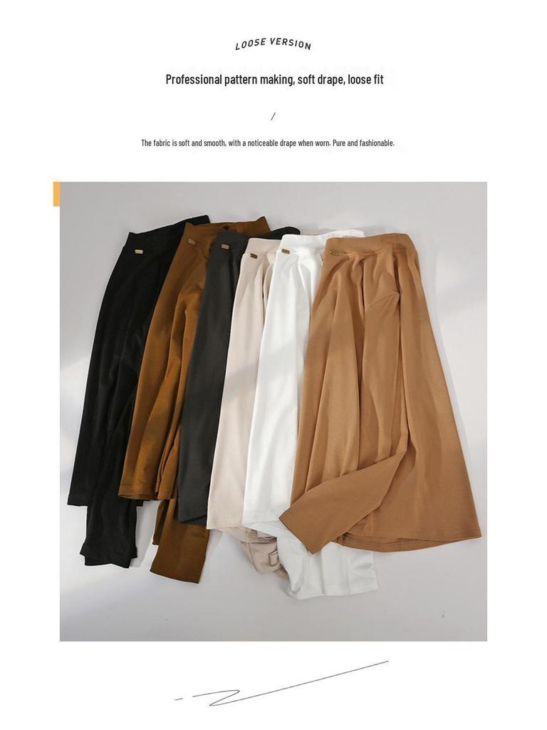 Cozy Autumn/Winter Slimming Base Layer Shirt - Skin-Friendly, Comfortable, and Warm Round Neck Top
