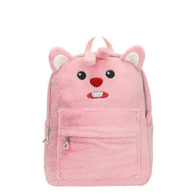 Cute Girly Heart Schoolbag Plush Student Backpack Fashionable Cartoon Three-dimensional Pink Rabbit Large Capacity Backpack