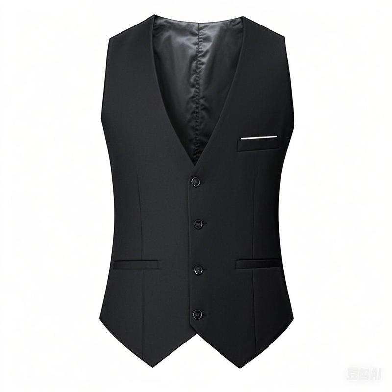 M-7XL Spring Summer Man Suit Vest Sleeveless Vest with Adjustable Waist Single Breasted Solid Color Business Suit Vest Wedding