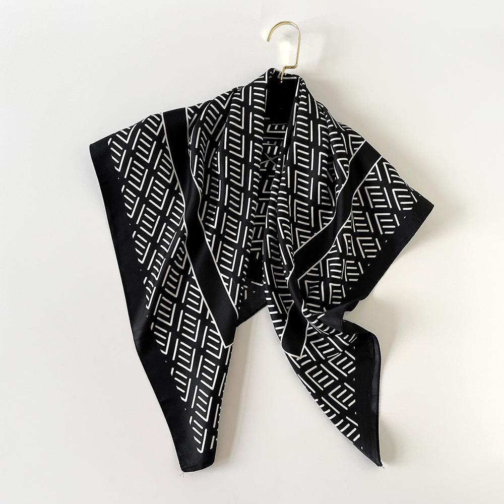 

Новый шарф для женщин из твила, имитация шелка, с принтом, универсальный квадратный шарф, сувенирный подарок, шарф 90*90cm