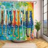 Colorful Watercolor Cat Shower Curtain With Hook 180X 180Cm, Design Shower Curtain For Teenagers Bathroom Decoration