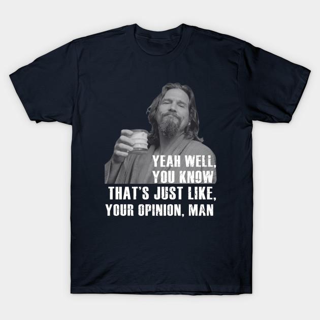 Men Black Print T-shirt Big-Lebowski No-Cut Transfer Paper Print Cotton Tshirt S тёмно-синий