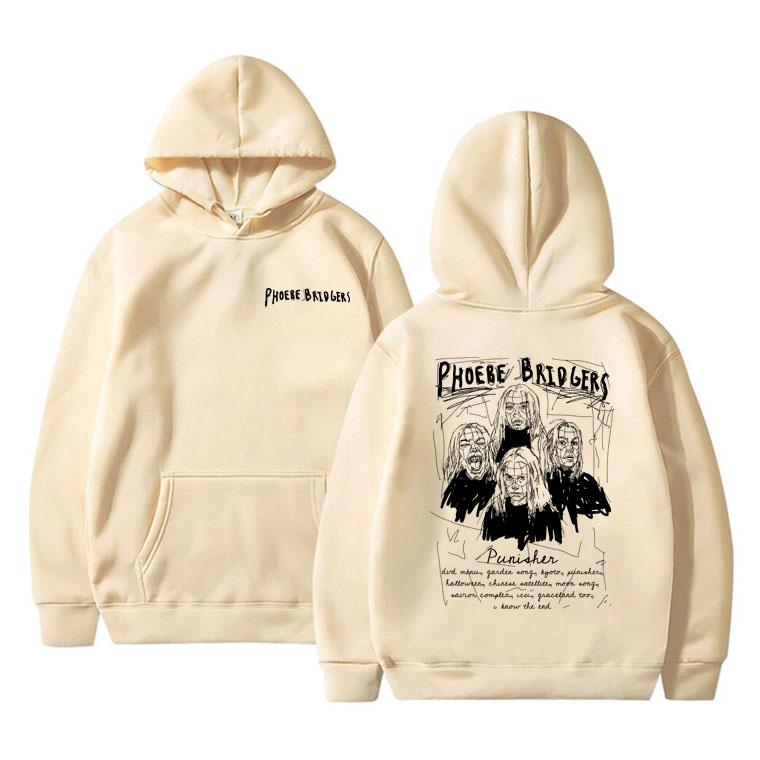 Singer Phoebe Bridgers Punisher Graphic Hoodie Men Women's Fashion Popular Sweatshirt Unisex Casual Cotton Hooded Tracksuit