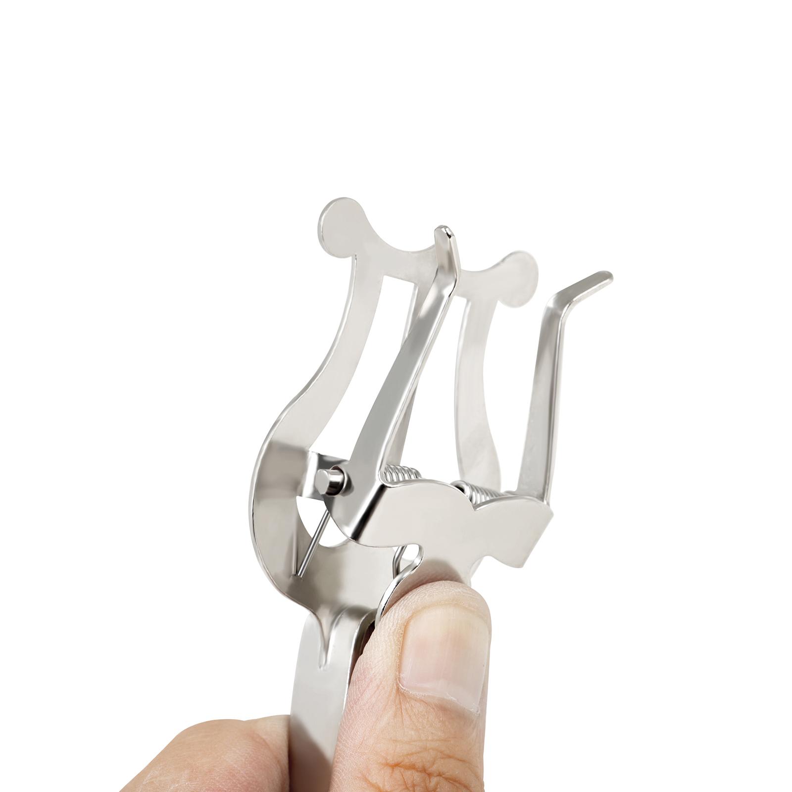 Clarinet Marching Lyre Portable Music Stand Music Sheet Clip Iron Clamp on Holder