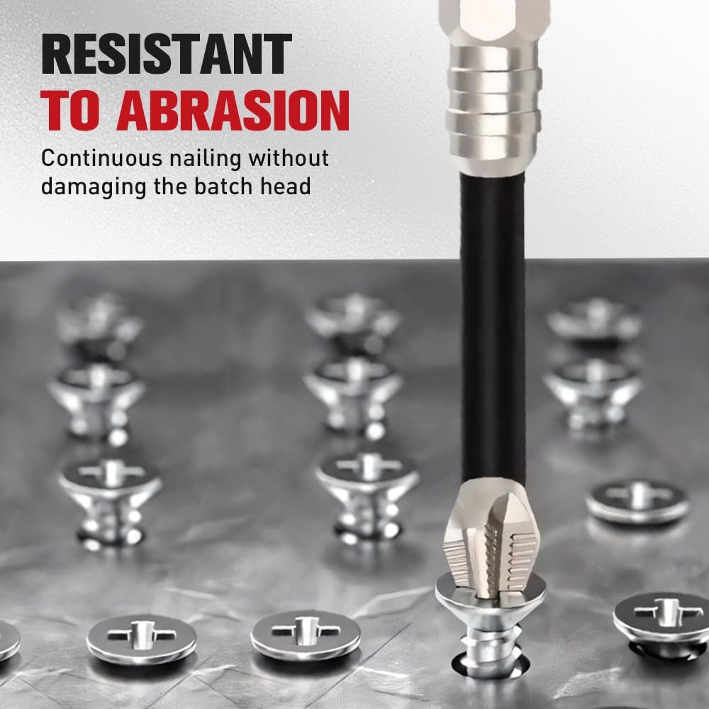 High-Magnetic Screwdriver Drill Bit, 2025 Upgrade Strong Magnetic Screwdriver Bit Set, Anti-Slip Magnetic Precision Electric Screwdriver Set Drill