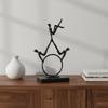 Iron Circle Figure Minimalist Abstract Person Sculpture Modern Nordic Metal