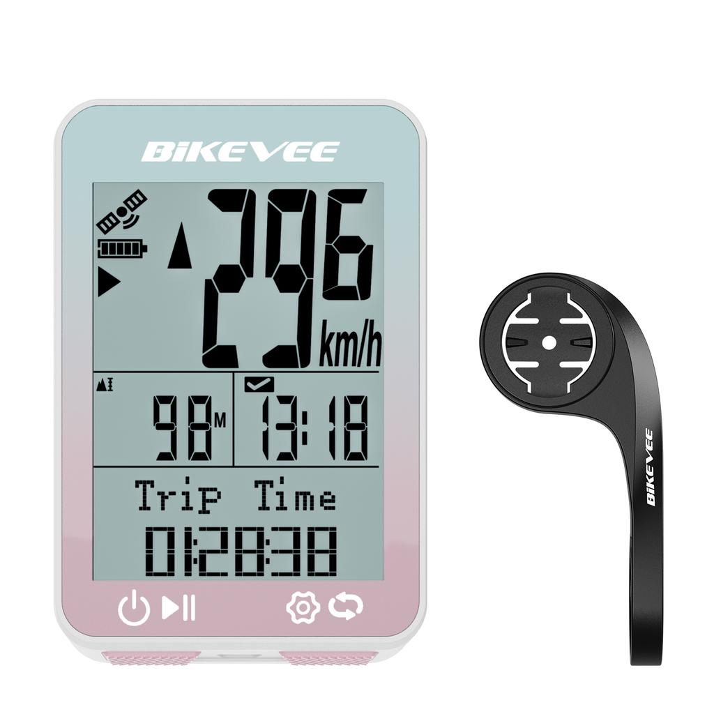 Neuester mehrsprachiger kabelloser GPS-Fahrradcomputer MPH KM/H Fahrrad-Tachometer Kilometerzähler Stoppuhr mit automatischer Start/Stopp-Funktion und Hintergrundbeleuchtung