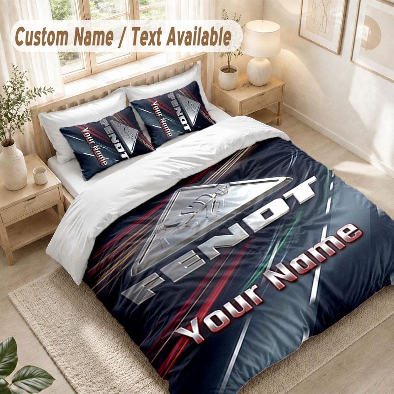 Custom Name Bedding Set 3 PiecesFendt Print Duvet Cover + 2 Pillowcases Soft Bed Decor