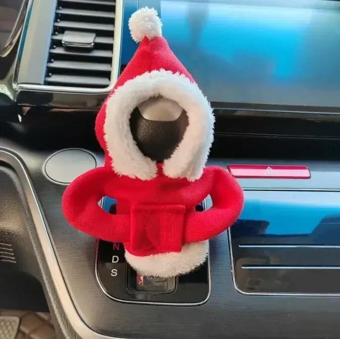 1PCS Hoodie Car Gear Shift Cover Fashion Gearshift Hoodie Car Gear Shift Knob Cover Manual Handle Gear Sweatshirt Shark Frog
