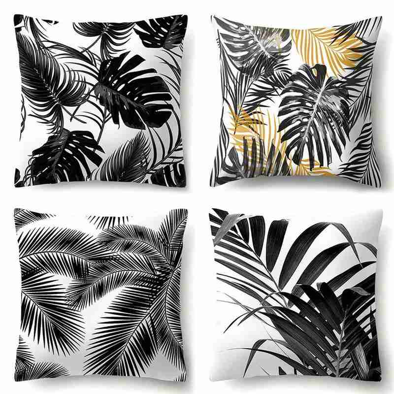 tropical print pillows