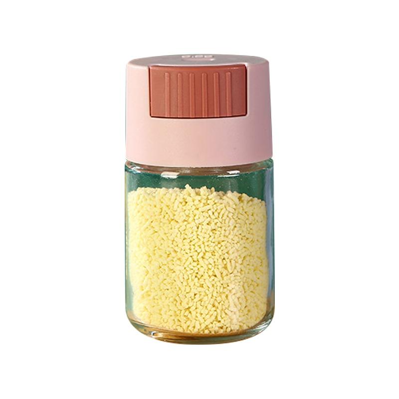 Metering Salt Shaker Push Type Salt Dispenser Salt Tank Sugar Bottle Spice Pepper Salt Shaker SpiceJar Can Seasoning Bottle