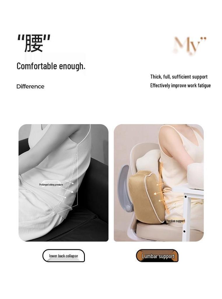 Ergonomisches Lendenwirbelstützkissen für Bürostuhl und Arbeitsplatz - zum Sitzen oder Liegen
