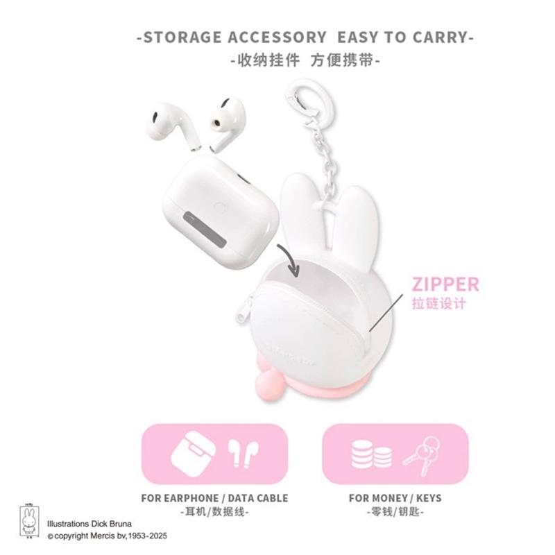  Original Miffy Silicone Earphone Bag Series Blind Box Anime Character Dolls Collect Decoration Holiday Toys Gifts