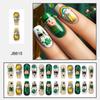 24 Pcs Saint Patricks Day Press On Nail Glossy False Nail Shamrocks Acrylic Nail Medium Ballerinas Stick on Nail