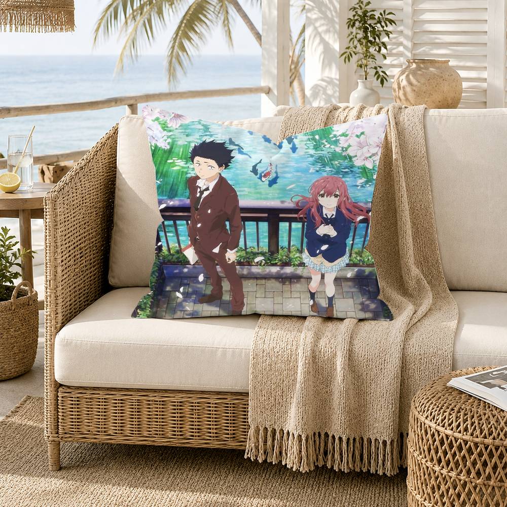 A Silent Voice Shoya Nishimiya Pillow Case for Sofa Living Room Home Office Decor Protective Cover