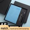 2026 Premium A5 Business Notebook - PU Leather Cover, Customizable Logo & Name Engraving