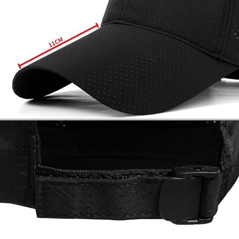Breathable Men's Summer Sun Protection Duckbill Cap – Quick-Drying, Long Brim, Plus Size, Unisex Baseball Hat