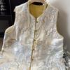 Women's Double-Sided Embroidered Chinese Style Vest and Loose Shirt Set for Spring and Autumn 2025
