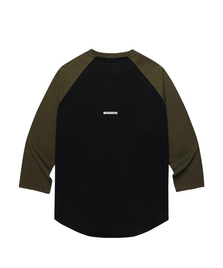 THEVINYLHOUSE Cowboy Pictogram Raglan Ls Tee Khaki