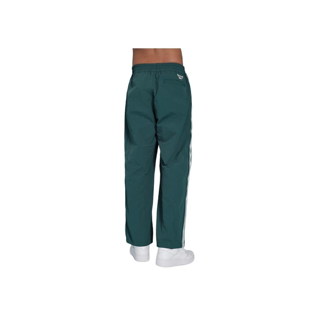 Reebok Side Stripe Lace-Up Loose Woven Retro Sports Long Pants Casual Pants Unisex Pants Gem-Green 24SRC613UGL7